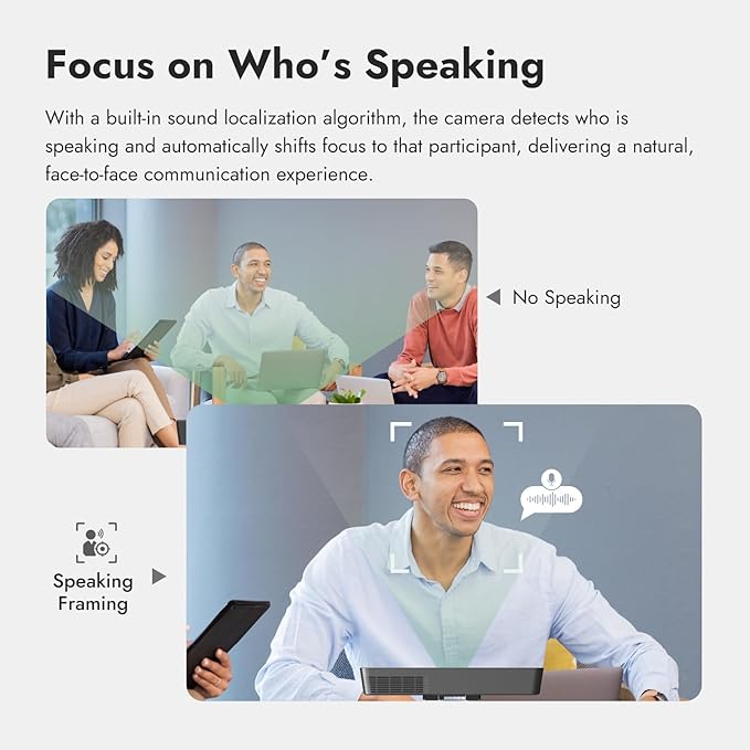 ROCWARE RB10 Lite 4K Ultra HD All-in-One BYOD USB-C Videobar – 120° Ultra-Wide Camera AI-Powered Framing Beamforming Mic Array &amp Full-Range Speaker for Huddle Rooms and Remote Meetings