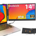 14'' Laptop Screen Extender FHD 1080P IPS Dual Screen Travel Monitor Extender with HDMI/USB-A/Type-C Plug-Play for Display on Mac and Windows Fits 13''-16'' Laptops