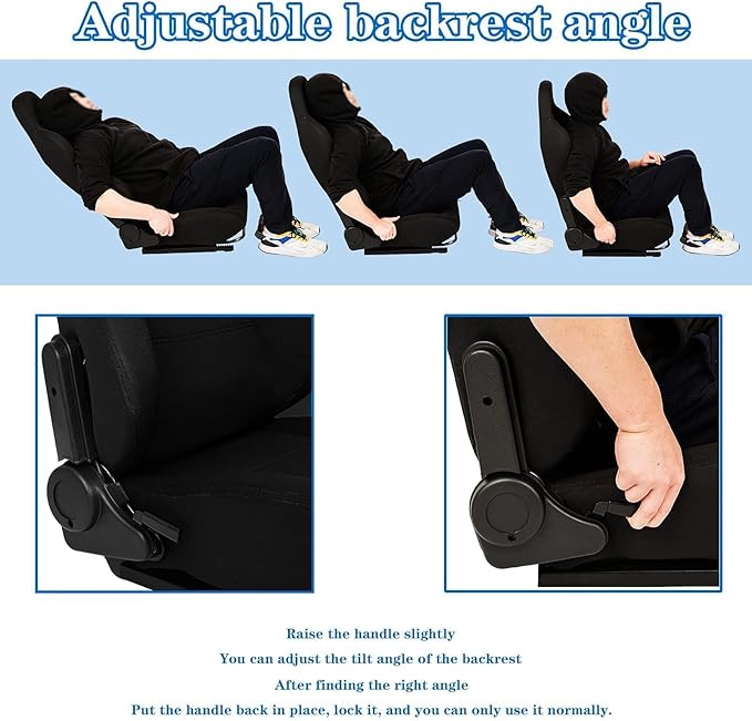 Racing Rear Seat Stand for Steering Wheel Mount to Expand into Gaming Simulator Cockpit with Black Double Locking Slides Ergonomic Breathable Driving Race Chair Fit for Marada Minneer