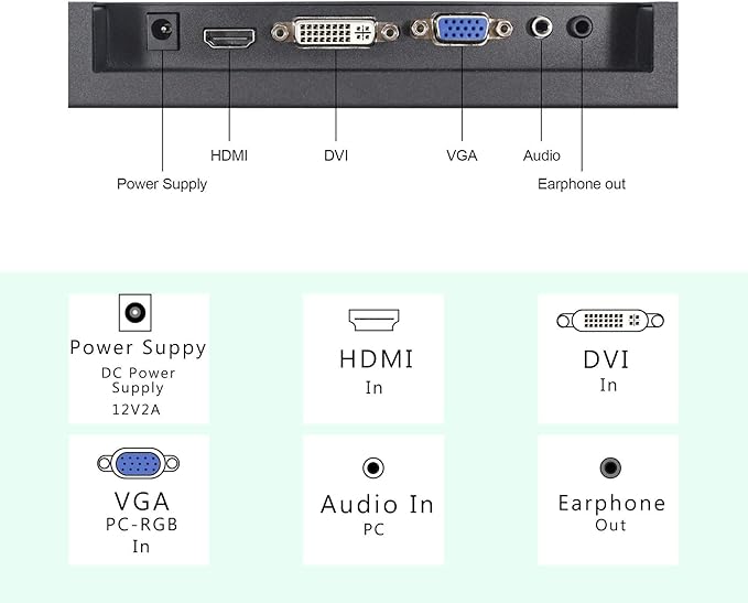 VSDISPLAY 14.9inch 1280x390 LCD Monitor VS149ZJ01which with Screen LTA149B780F and DVI VGA Input Controller Board 68676 as a bar Display Monitor/Advertising Screen