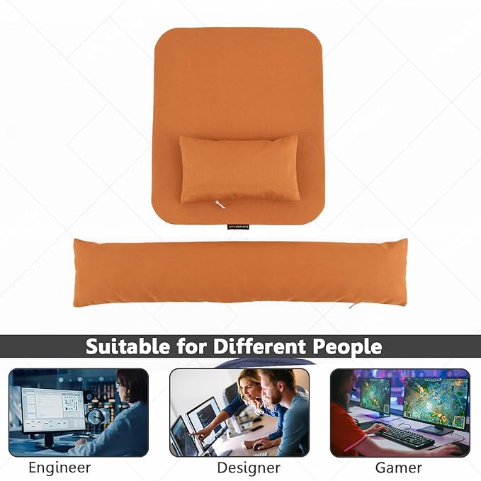 Large Mouse Pad Wrist Support Set Bean Bag Mouse and Keyboard Wrist Rest Filled Ergo Beads Easy Typing Gaming Home Office (Mouse Pad Wrist Support Set)
