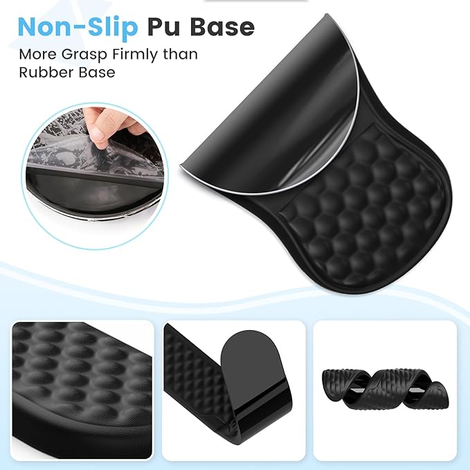 HAOCOO Ergonomic Mouse Pad with Wrist Rest Massage Support Black
