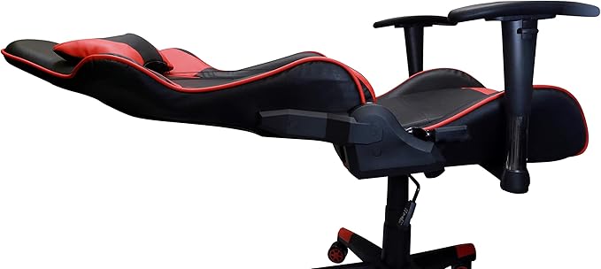 Nicer Furniture Racing Style Game Chair Reclining Gaming Chair Ergonomic Computer Chair for Gamer with Head Cushion and Adjustable Armrest (RED)