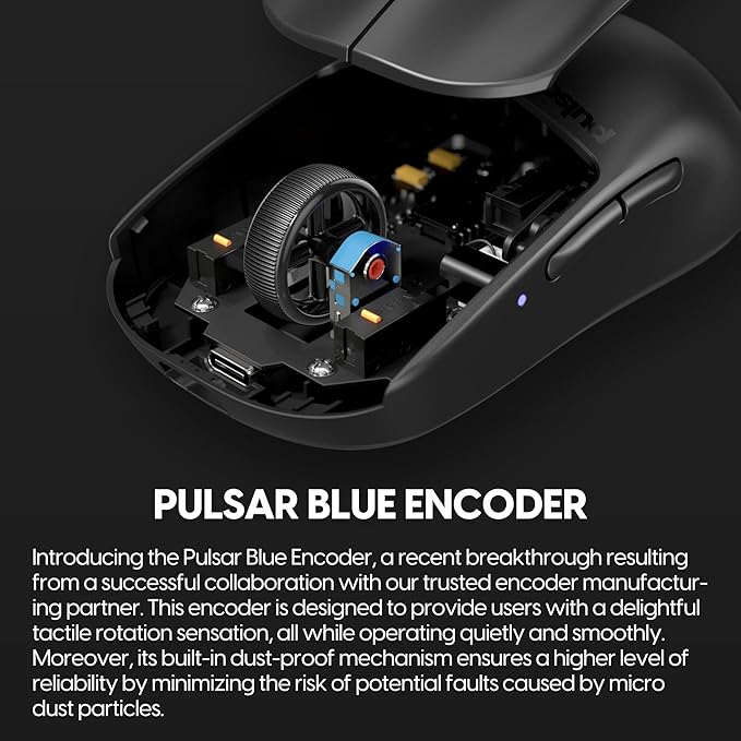 Pulsar Gaming Gears X2V2 Mini Wireless Gaming Mouse Ultra Lightweight 1.80 oz (51 g) Symmetrical Optical Switch 2.4 Ghz 1 ms 26000 DPI PAW3395 Sensor (Mini Wireless Black) (Renewed)