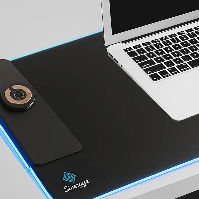 Wireless Charging RGB Gaming Mouse Pad 15W LED Mouse Pad 900x400x4MM Light Modes Extra Large Mousepad Non-Slip Rubber Base Computer Keyboard Mat for Gaming MacBook PC Laptop Desk