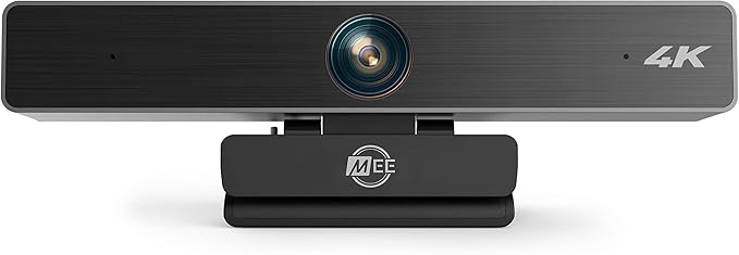 MEE Audio C11Z 4K Ultra HD Webcam with ANC Microphones 4X Digital Zoom Low Light Correction Wide Angle Lens and Privacy Cover for Zoom Video Conferencing on Computer PC Mac Laptop Desktop