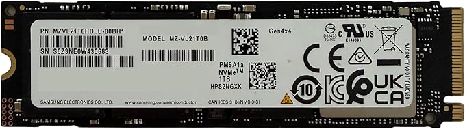 Skyerd New PM9A1 MZ-VL21T0A Solid State Drive 1TB Internal M.2 PCI Express GEN4 X4 OEM for XPS 13 15 17 Yoga 9i 7i Spectre x360 2-in-1 LaptopsLenovo thinkpad