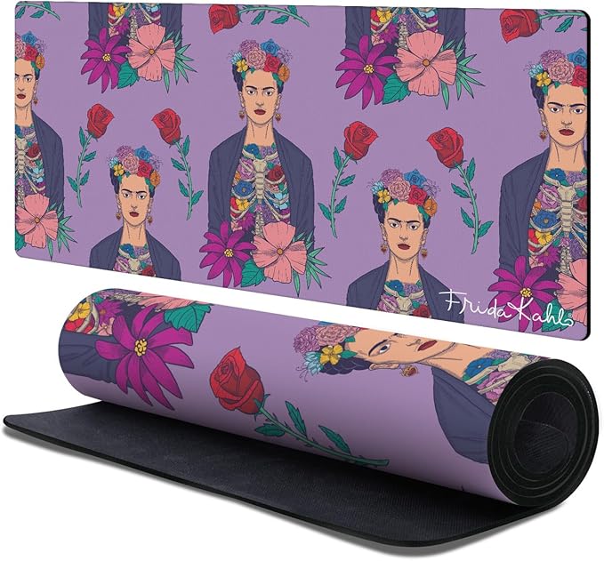 Head Case Designs Officially Licensed Frida Kahlo Pattern Floral Art 37.4 x 15.75 x 0.16 inches (900 x 400 mm) - XL Gaming Office Desk PC Keyboard Mouse Mat Pad
