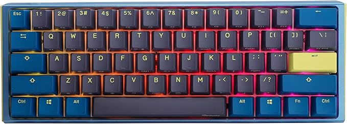 Ducky One 3 Mini Daybreak 60% Mechanical Keyboard: Quack Mechanics Dampening Hot-Swappable Cherry MX Red Switches High-Density PBT Tripleshot Keycaps RGB US
