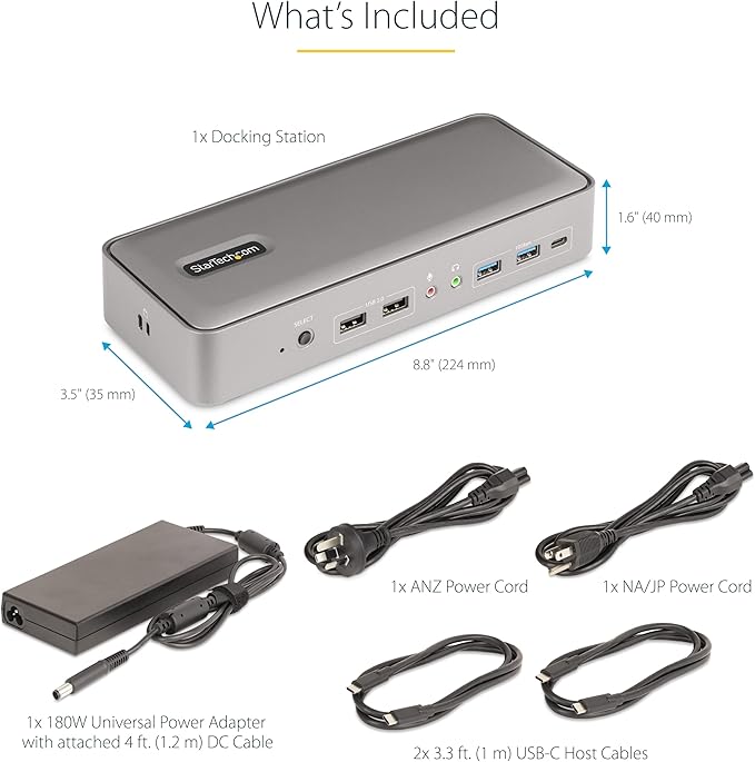 StarTech.com Dual-Laptop USB-C KVM Docking Station Dual Monitor 4K 60Hz DisplayPort Dock 5-Port USB Hub GbE 90W/45W Power Delivery to Two Laptops Windows/Mac 2-Host KVM Dock TAA