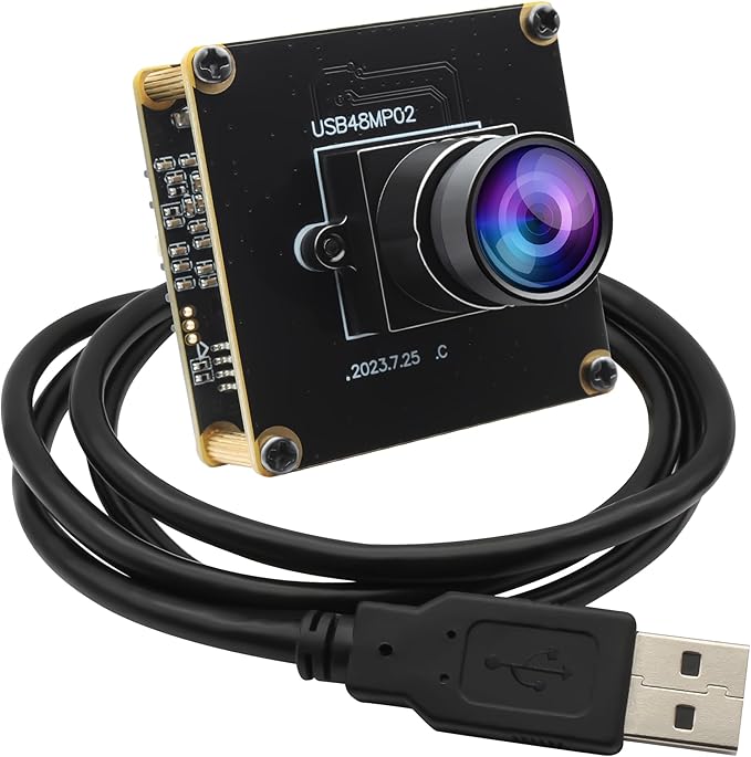 ELP 48MP USB Camera Module for Wide Angle PC &amp 3D Printer Monitoring - Laser Engraver &amp Security Camera - Jetson Nano &amp RaspberryPi Compatible