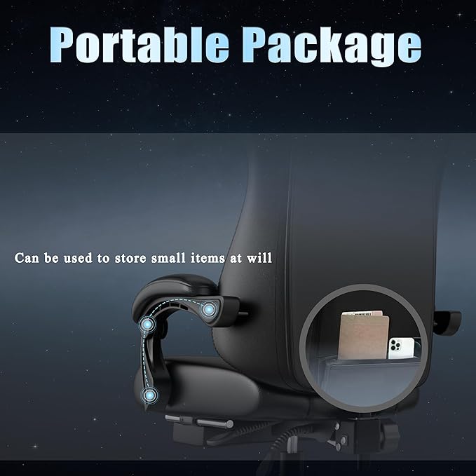 Ergonomic Gaming Chair Video Game Chair with Pocket Spring Cushion and Footrest Height Adjustable Computer Chair with Swivel Seat and Headrest (Purple)
