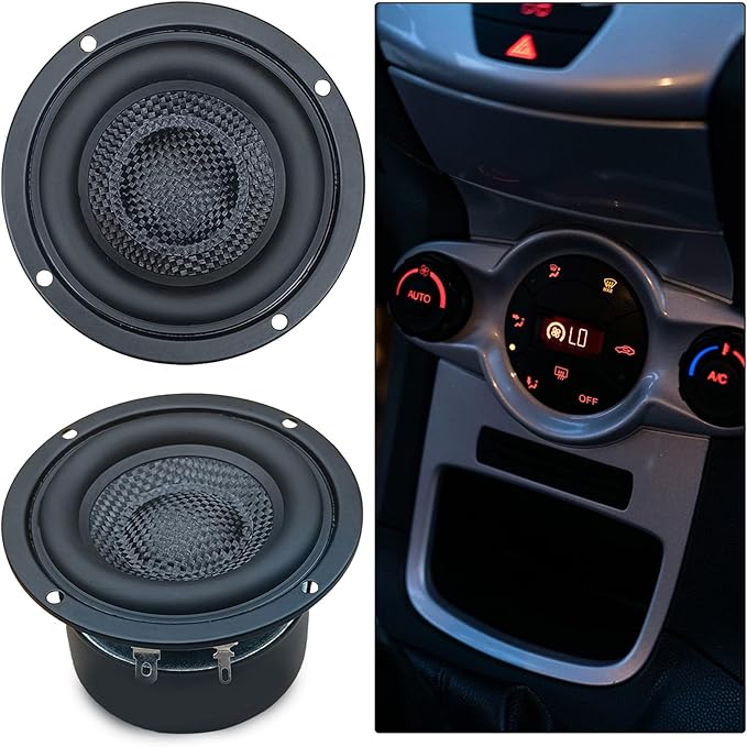 Waterproof 3inch Glass Fiber Cones Woofers Subwoofer HiFi Speakers Low Frequency Powerful Bass 4Ohm 25W