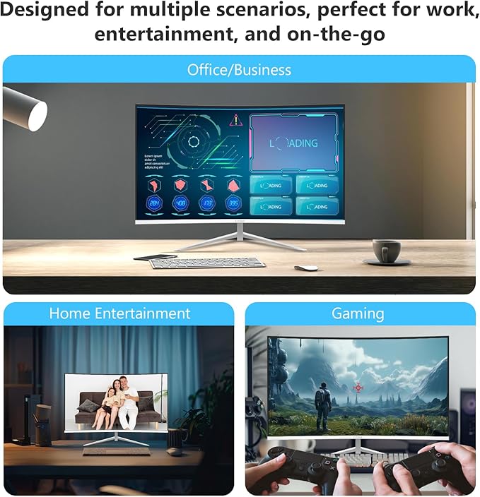 Z-Edge 24-inch Curved Gaming Monitor Full HD 1080P 1920x1080 LED Backlight Monitor with 100Hz Refresh Rate and Eye-Care Technology U24C 178° Wide View Angle DP+HDMI