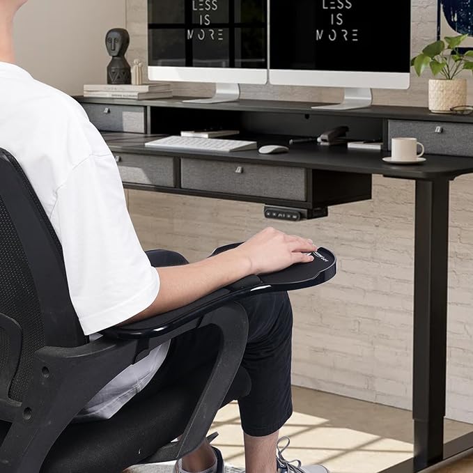 Ergonomic Arm Rest Mouse Pads for Chairs Upgrade Adjustable Chair arm Mouse pad Gaming Covers for Elbows and Forearms Pressure ReliefMouse pad Chair Attachment
