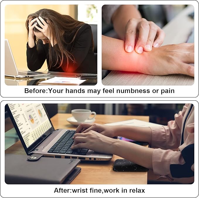 Kigley 4 Pcs Elbow Rest Pads for Desk Ergonomic Wrist Rest Pad Arm Rest Pads with Memory Foam and Non Slip Base for Relieve Elbow and Wrist Pain for Computer Office (Galaxy)