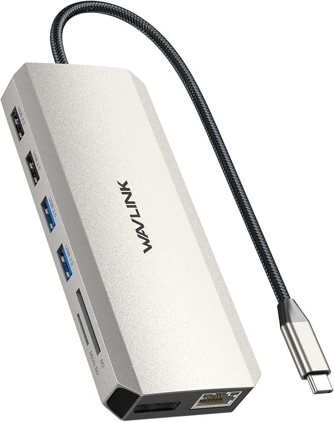 WAVLINK USB C Docking Station Dual Monitor USB C Hub Laptop Triple Display USB to 2 HDMIDisplayPort PD ChargingEthernet5 USBSD/TF Card ReaderAudio for MacBook Dell HP Lenovo Surface