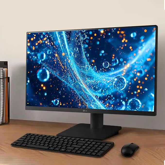 LG 27 Full HD (1920 x 1080) IPS Computer Monitor 100Hz Refresh Rate 5ms GtG Response Time 3-Side Virtually Borderless Design HDMI x2 VESA Mountable(75x75mm) Tilt Adjustable