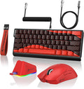 Attack Shark X11&ampX60HE Mechanical Wireless Gaming ComboRapid Trigger Magnetic Switches 8K Keyboard59g Ultra-Light Mouse with Charging Dock 22K DPIPAW3311RGB Backlit 3-Mode with Coiled Cable-R