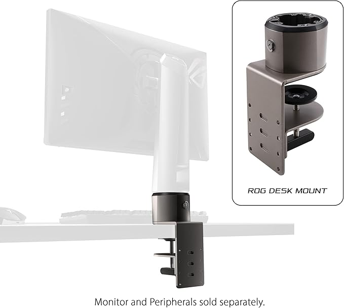 ASUS ROG Monitor Desk Mount Kit ACL01 Supports Most 24” to 49” PG and XG Series Model not Compatible with Non-ASUS Monitor Mounting Base C clamp Quick and Easy Set-up