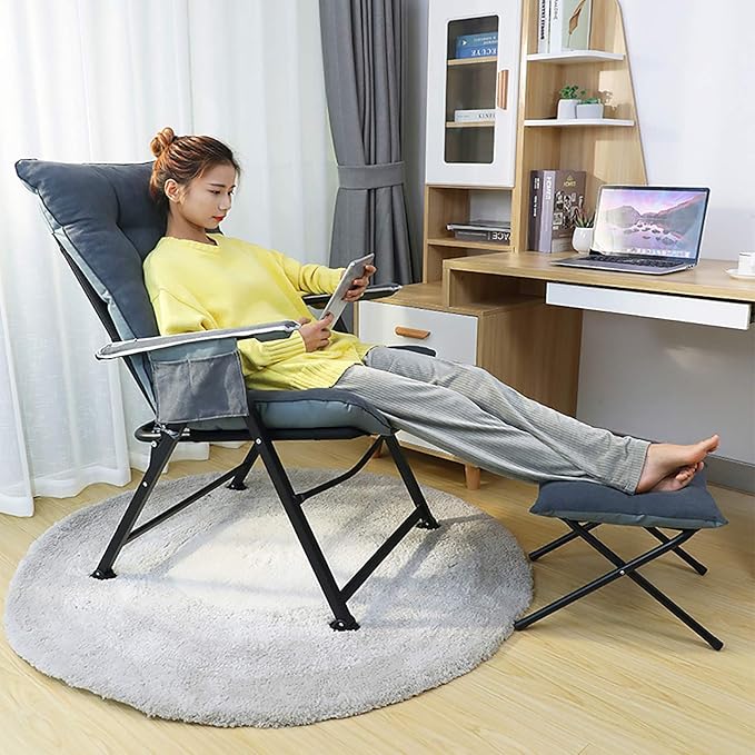 Office Chair Gaming Chair Computer Chair Reclining Chair for Outdoor Home Patio BackyardFoldable Office Chair Arm ChairAdjustable Computer Chair Oversized Desk Chair Ergonomic PC Chair wit