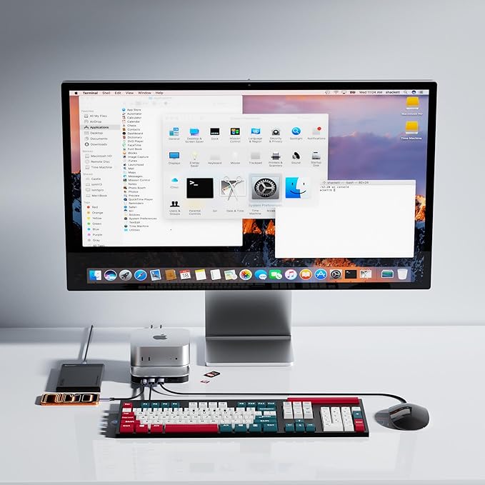 BENFEI Mac mini M4 Dock Mac mini M4 Stand with NVMe SSD Enclosure 4K DisplayPort Hub for Mac mini M4 &ampM4 Pro (2024) 10 Gbps 1 x USB C &amp 1 x USB A 3.2 5 Gbps 3 x USB A 3.0 SD/TF 170 MB/s