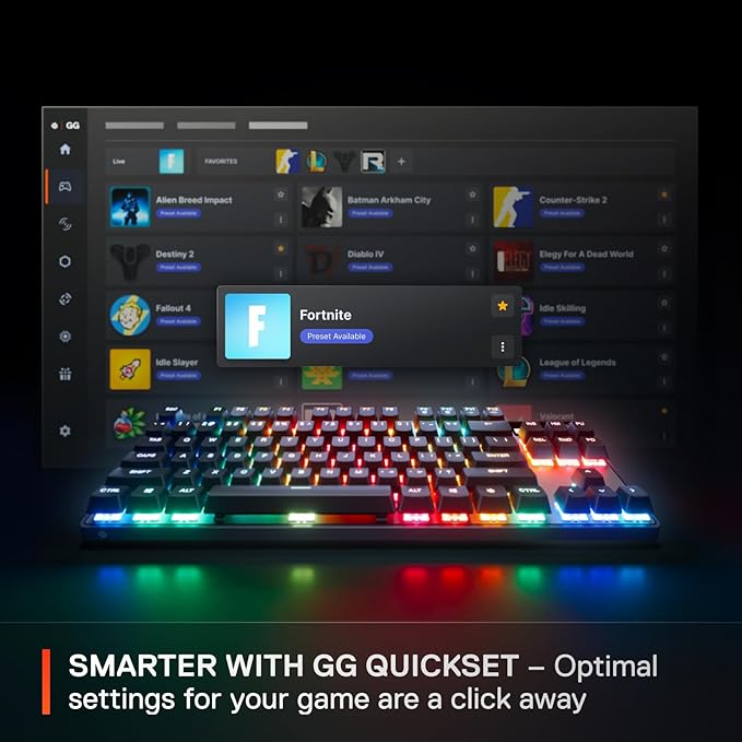 SteelSeries Apex Pro TKL Wireless Gen 3 OmniPoint 3.0 HyperMagnetic Switches — Adjustable Actuation — Rapid Trigger — Game-Ready Presets — Protection Mode — Rapid Tap/SOCD — Dual Wireless — OLED