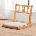 BTZHY Floor Chair Floor Chair Tatami Meditation Yoga Chair Foldable Indoor Outdoor Chair with Backrest Rubber Wood Legless Back Chair(O)