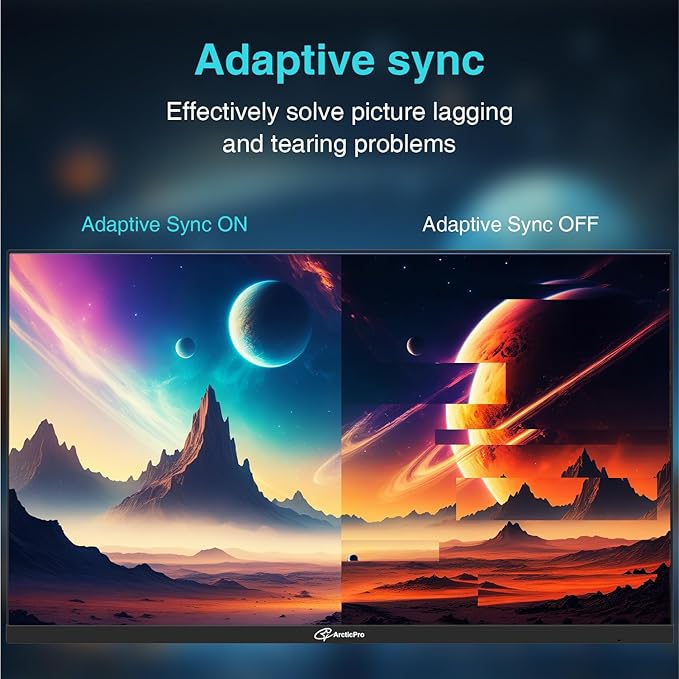 ArcticPro 24.5 inch 300Hz 240Hz Gaming Monitor FHD 1080p 1ms PC Monitor Gaming IPS Adaptive sync PC Monitor NTSC 85% sRGB 120% Ultra Slim DP x2 HDMI x2 VESA with DP Cable up to 300Hz