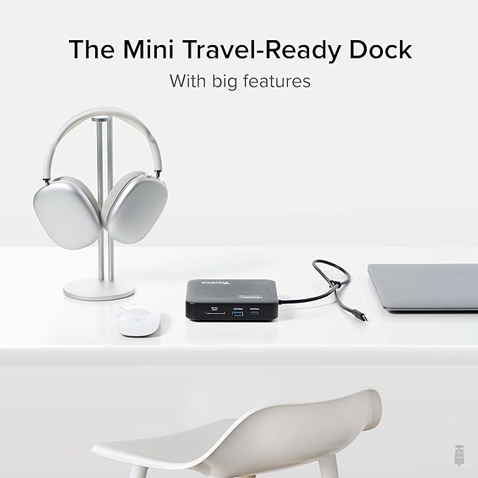 Plugable 7-in-1 USB-C DisplayLink Dock – Dual 4K 60Hz HDMI USB-C &amp USB-A (10Gbps) SD Card Gigabit Ethernet 100W PD Charging – Compatible with macOS &amp Windows MacBook Dual Monitor Support