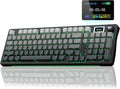 AULA S98 Pro Wireless Mechanical Keyboard with Screen &amp Knob2.4GHz/USB-C/BT5.0 Hot Swappable Creamy KeyboardPre-lubed Linear SwitchesSide Printed PBT KeycapsRGB Backlit Gaming Keyboards