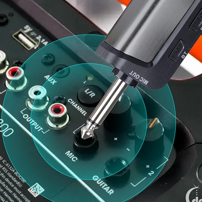 Alomejor Microphone with Reverb Function Dynamic Coil Long Battery Life for Stage Singing Studio Recording Home Karaoke