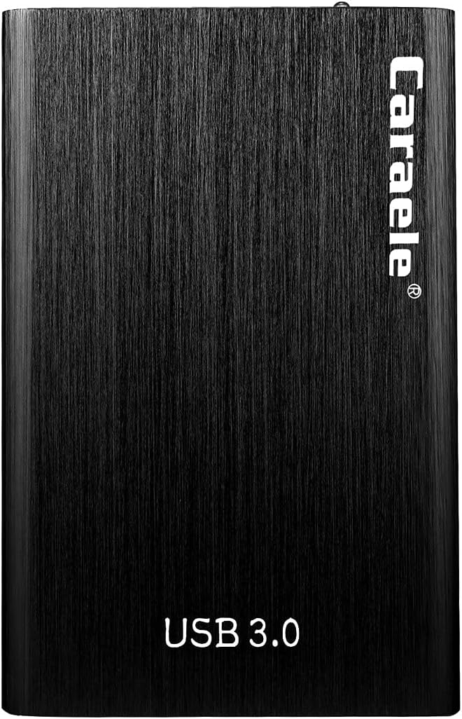 Portable SATA External Hard Drive HDD 2TB 1TB 500GB USB3.0 Ulra-Fast File Transfers (1TB Black)