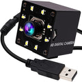 ELP 4K USB Camera Night Vision 8mp Autofocus Webcam for Computer Mini UVC USB2.0 Lightburn Camera IMX415 USB Security Camera PC Camera for Raspberry pi Jetson Nano (100degree No Distortion Lens)