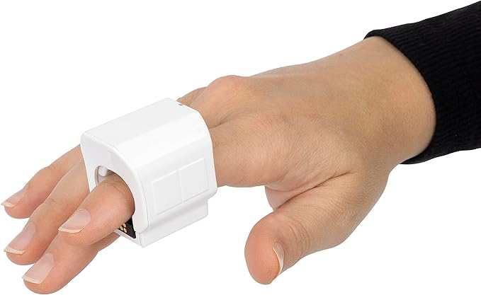 Ring - White Wearable Wireless Mouse and Air Gesture Presenter - 3D Wireless Ring Mouse for Gamers