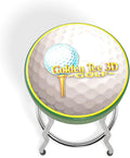 ARCADE1UP Officially Licensed Adjustable Stool with Chrome-Plated Steel Frame and High-Density Foam Padding for Supreme Gaming Comfort (Golden TEE)
