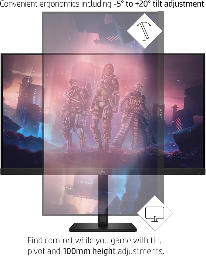 HP OMEN 32q QHD 165Hz Gaming Monitor QHD Display (2560 x 1440) IPS Panel 99% sRGB 95% DCI-P3 16:9 AMD FreeSync Premium Technology 32q (2023)