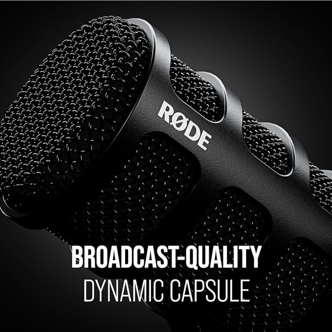 RØDE PodMic USB Versatile Dynamic Broadcast Microphone with XLR and USB Connectivity for Podcasting Streaming Gaming Music-Making and Content Creation &amp DS1 Desktop Microphone Stand