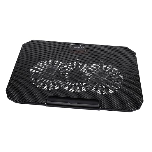 1Pc Cooler Stand Durable Cooling Pad with USB Power for Improved Heat Dissipation Compatible with Notebook Black