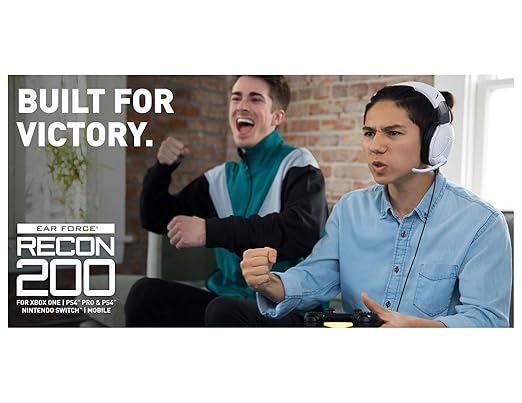 Turtle Beach Recon 200 White Amplified Gaming Headset for Xbox and PlayStation
