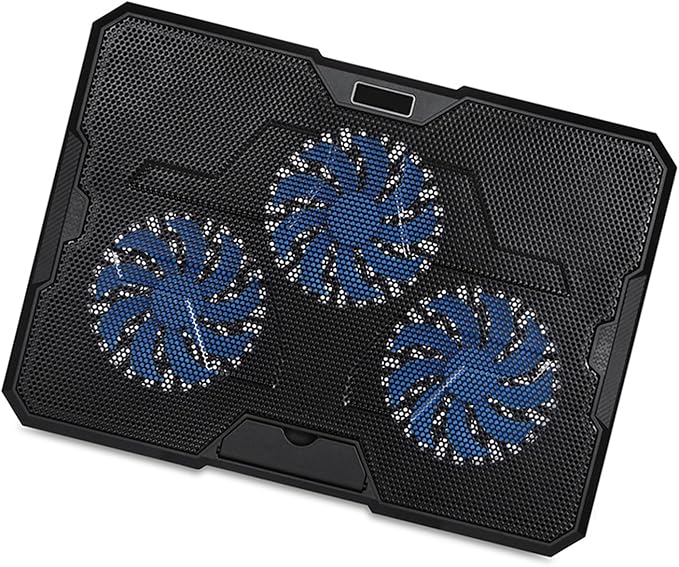 Laptop Cooling Pad with Adjustable 3Speed Fan Double USB Port Nonslip FeetLaptop Radiators Rapid Heat Dissipation