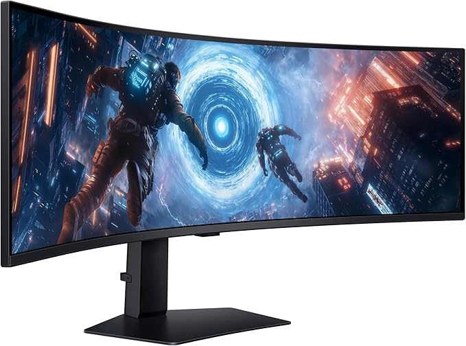 SAMSUNG 49-inch Odyssey G9 (G91F) DQHD 144Hz Curved Gaming Monitor Ultra-Wide 32:9 Screen DisplayHDR 600 AMD FreeSync™ Premium Pro Ergonomic Stand LS49FG910ENXZA 2025