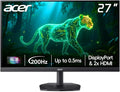 acer 27 FHD Gaming Office Monitor 200Hz Refresh Rate 0.5ms Tilt Adjustable AMD FreeSync VESA Mountable ZeroFrame Design DisplayPort &amp 2 x HDMI - Black
