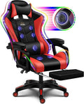 Gaming Chair Gaming Chair with Bluetooth SpeakersLED Gaming ChairErgonomic Pro Gaming Chair with Full Massage Lumbar Support Backrest Adjustable/Gaming Chairs for Adults Racing Gaming Ch