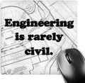 3dRose LLC 8 x 8 x 0.25 Inches Mouse Pad Engineering is Rarely Civil Civil Engineer (mp_149859_1)