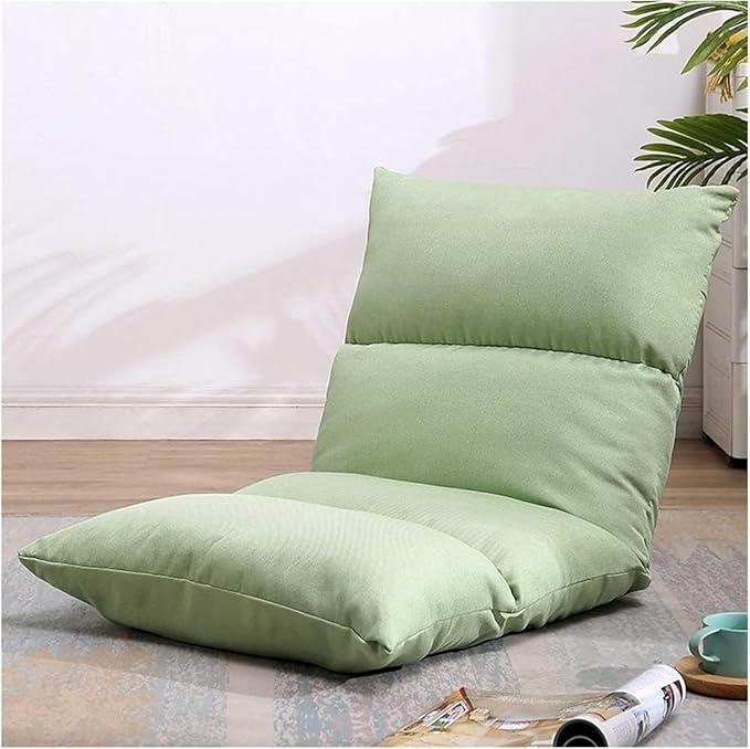 ELEFOCUS Folding Sofa Chair Folding Floor Chair Removable and Washable Lazy Sofa 6 Levels Adjustable Meditation Chair(Green)