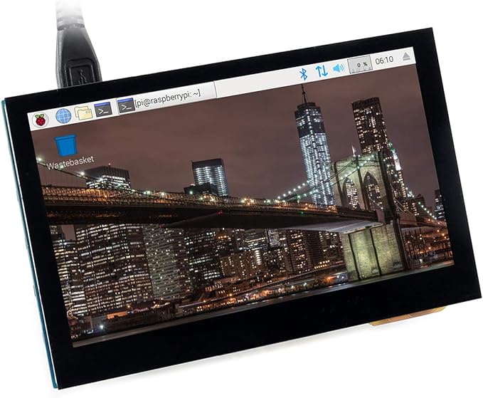 waveshare 4.3inch Capacitive Touch Screen LCD Compatible with Raspberry Pi 5/4B/3B+/3A+/2B/B+/A+/Zero/Zero W/WH/Zero 2W CM3+/4 800×480 Resolution HDMI IPS Supports Jetson Nano/Windows