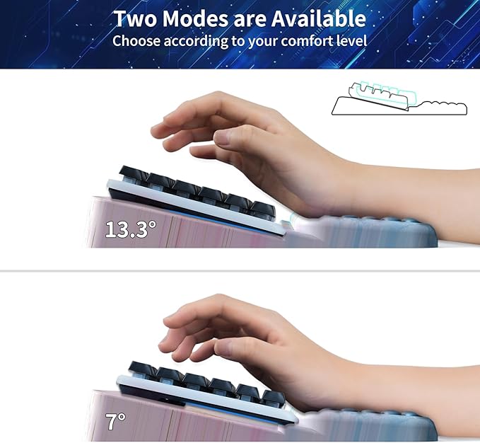 Keyboard Stand for Desktop Keyboard Wrist Rest Ergonomic Keyboards Holder for Easy Typing Working Wrist pad for Keyboards with Comfortable Wrist Rest for Keyboard Blue Pink