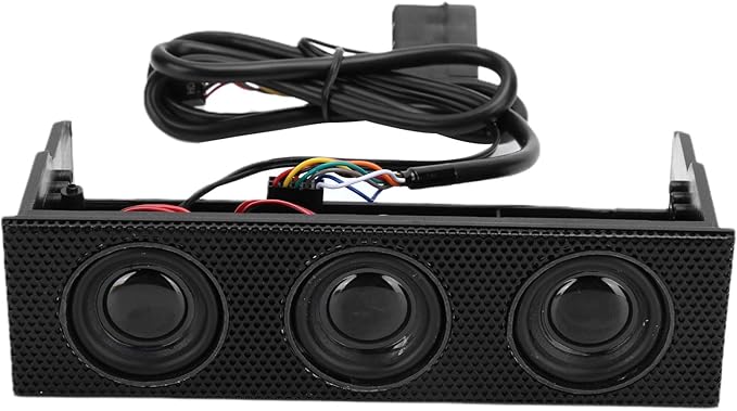 Heayzoki PC Front Panel Speaker Stereo Surround Computer Case Builtin Mic Loudspeaker 5.25in STW9005 PC Floppy Drive Front Panel Card Reader with Low Temperature