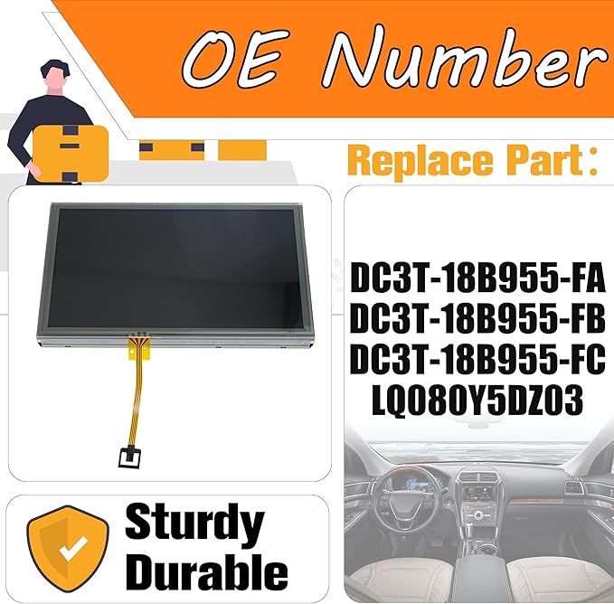 8 Sync 2 Radio Information Touch Screen Display Compatible for 2013-2015 Ford F250 F350 2011-2014 Ford Edge Replace# LQ080Y5DZ03 DB5T-18B955-FA